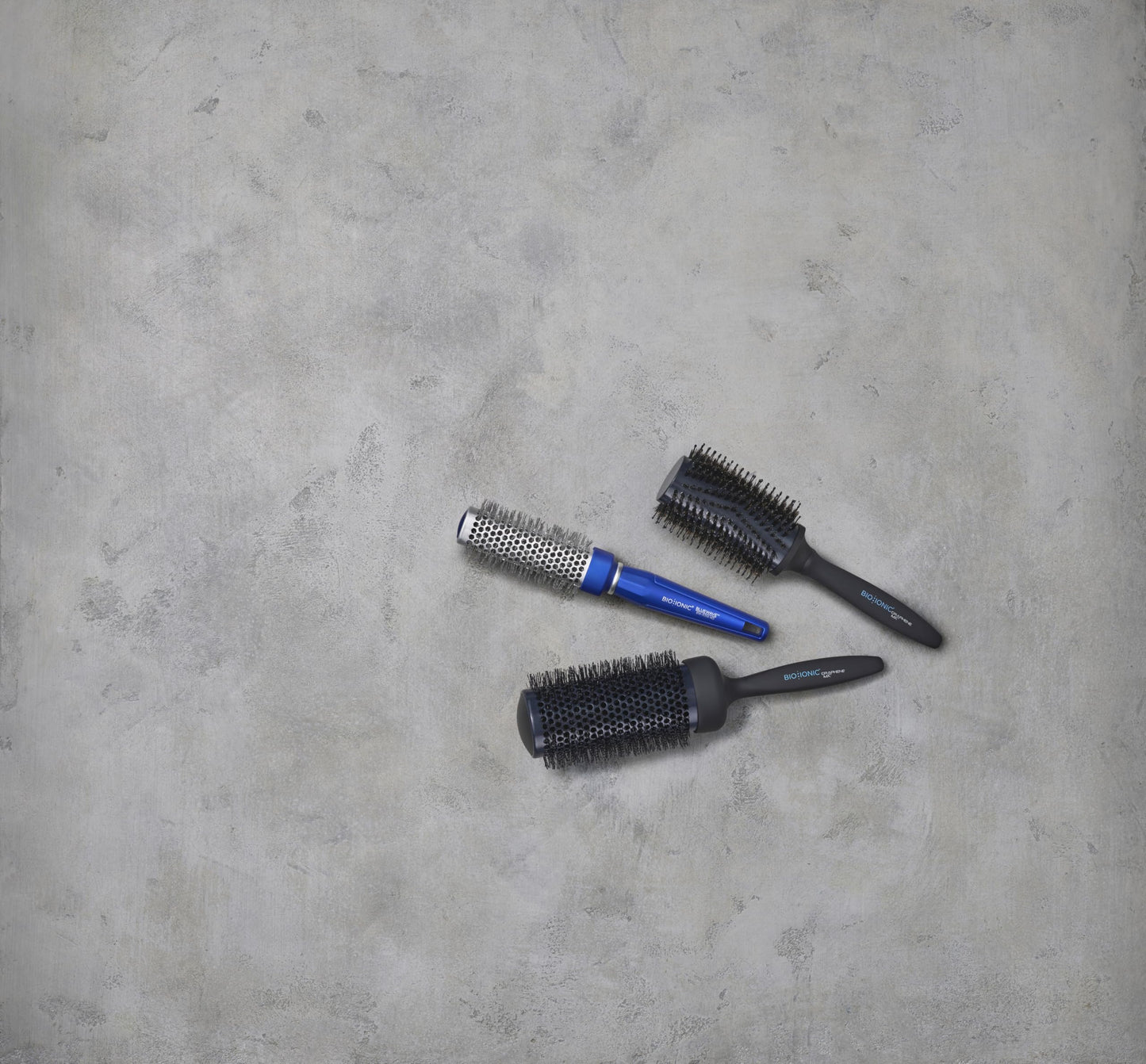 Bio Ionic BlueWave Conditioning Square-Round Brush - Create Volume & Smooth Hair Quickly, Crimped Bristles Add Root Tension, Styling Brush For Bouncy