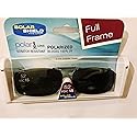 POLAR EYES / Solar Shield Clip-on Polarized Sunglasses Size 52 rec 15 Black Full Frame New