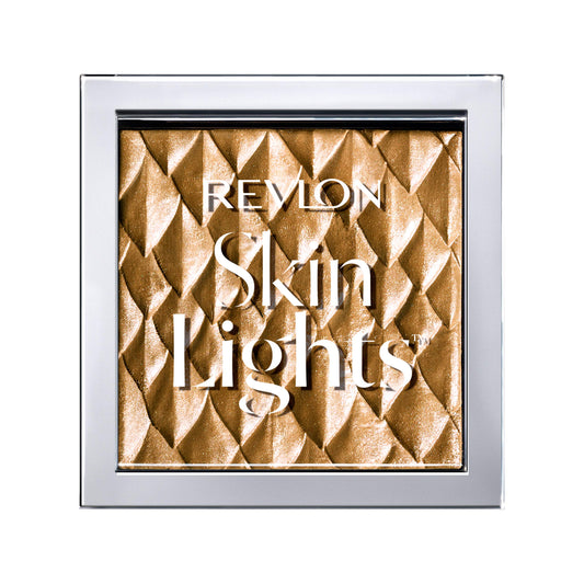 Revlon Skinlights Prismatic Powder Highlighter, Lightweight, Super-Smooth Buildable Shimmer, Gilded Dawn (203), 0.28 Oz
