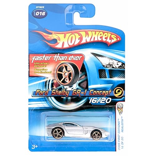 Hot Wheels 2005-016 Ford Shelby GR-1 Concept Silver FTE Realistix 1:64 Scale