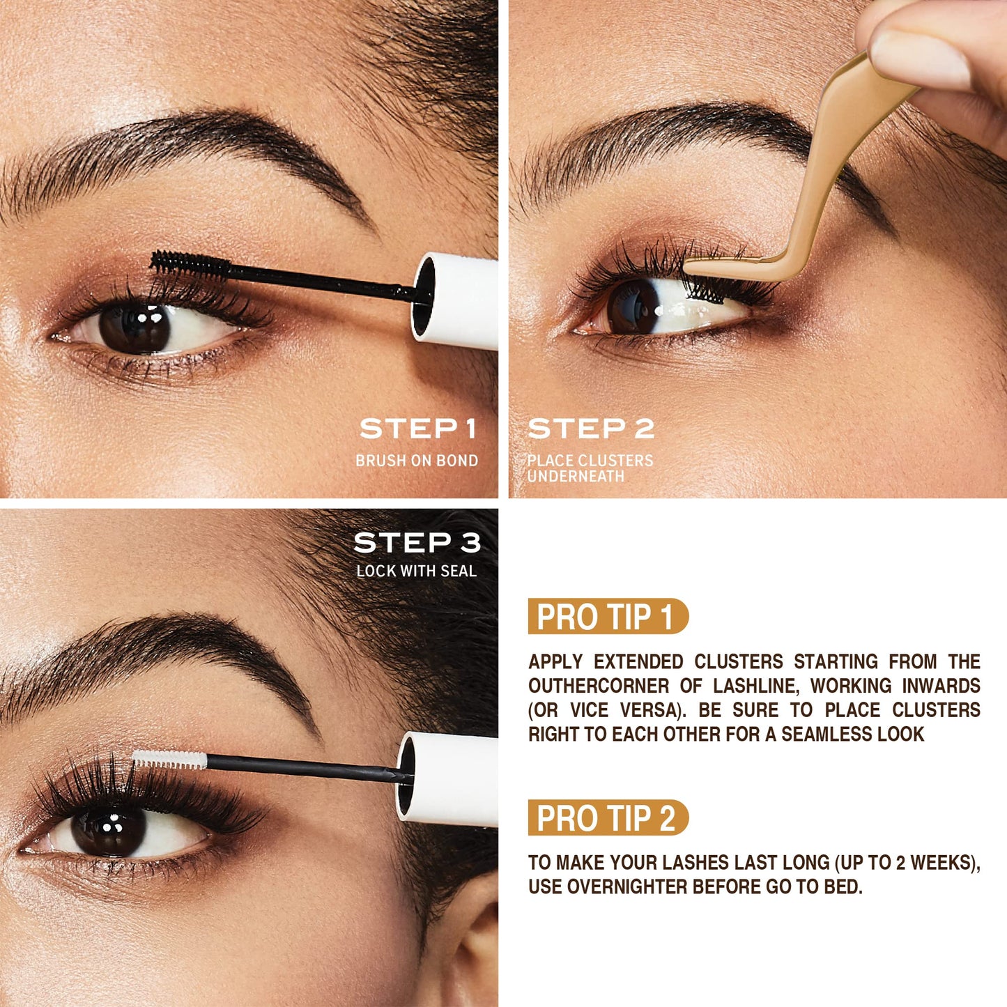 i•ENVY Extended False Eyelashes Featherlight Reusable Artificial Eyelashes Multipack Lash Clusters (Faux Mink 01)