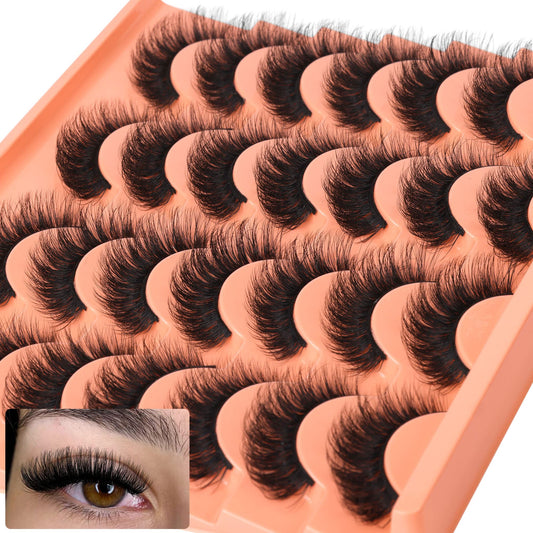 Short Lashes Natural Look False Eyelashes Thick Volume Faux Mink Lashes Pack Wispy Strip Fake Eyelashes Cat Eye Lashes that Look Like Extensions 14 Beauty and Personal Care ALICROWN HAIR Default Title