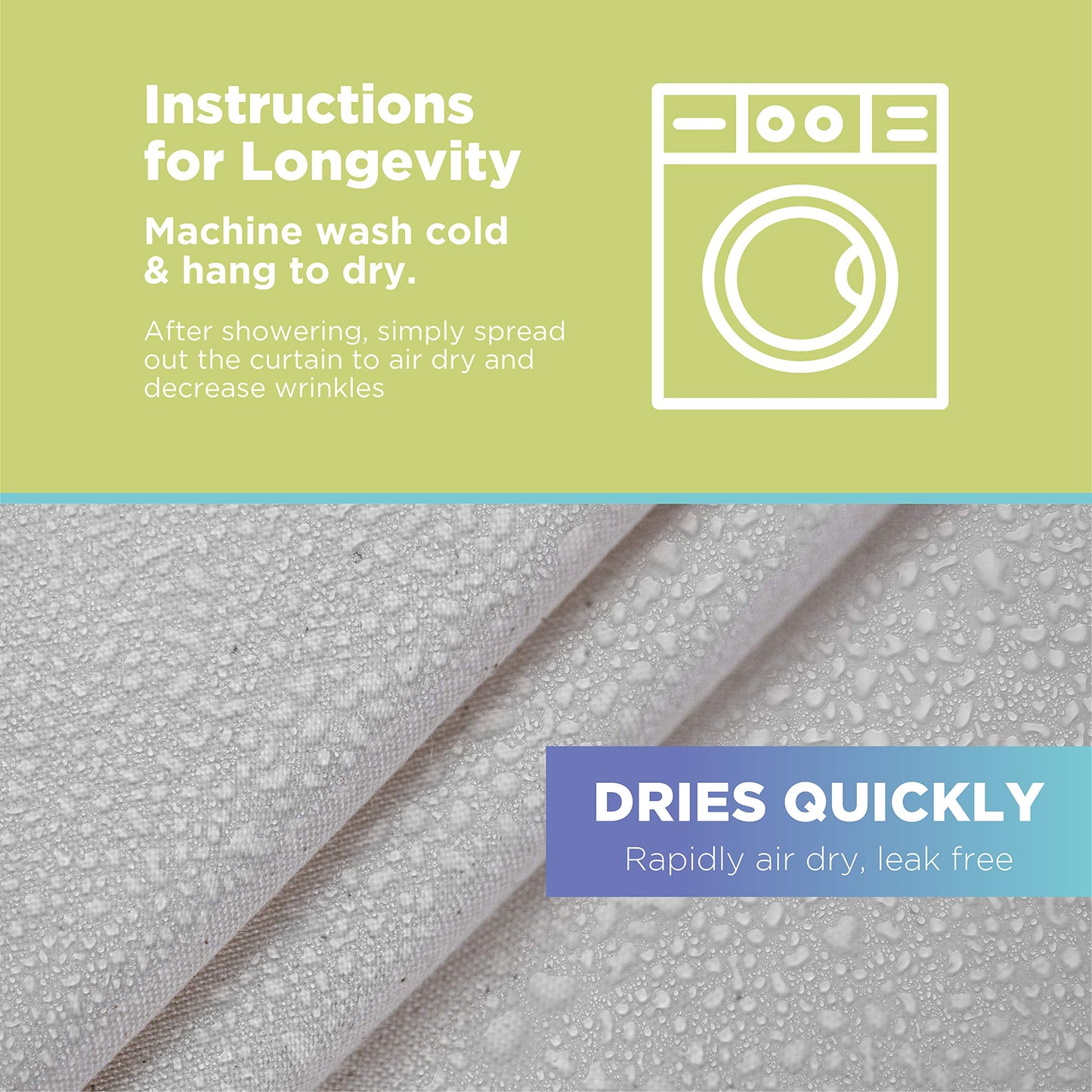 Bean Products Organic Cotton Stall Shower Curtain (Natural), [70" x 74"] | All Natural Materials | Works with Tub, Bath and Stall Showers