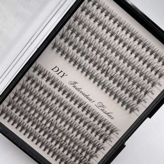 IECILI Individual Lashes/Lash Clusters 240pcs 9-14mm Cluster Eyelash Extensions /12 Roots/C Curl /0.07mm Cluster Lashes/Faux Mink Lash Extensions (C