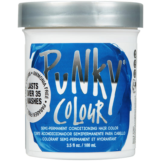 Punky Atlantic Blue Semi Permanent Hair Color - Vegan & Cruelty-Free Conditioning Hair Dye, Lasts Up to 35 Washes, 3.5 fl oz