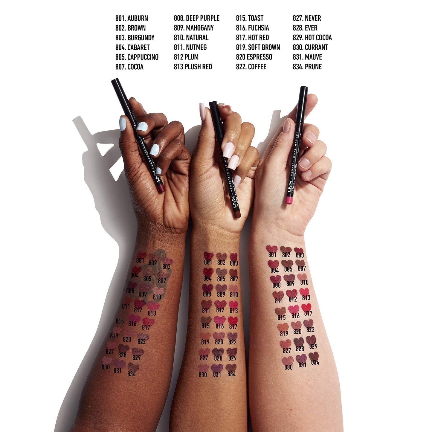 NYX PROFESSIONAL MAKEUP Slim Lip Pencil, Long-Lasting Creamy Lip Liner - Prune