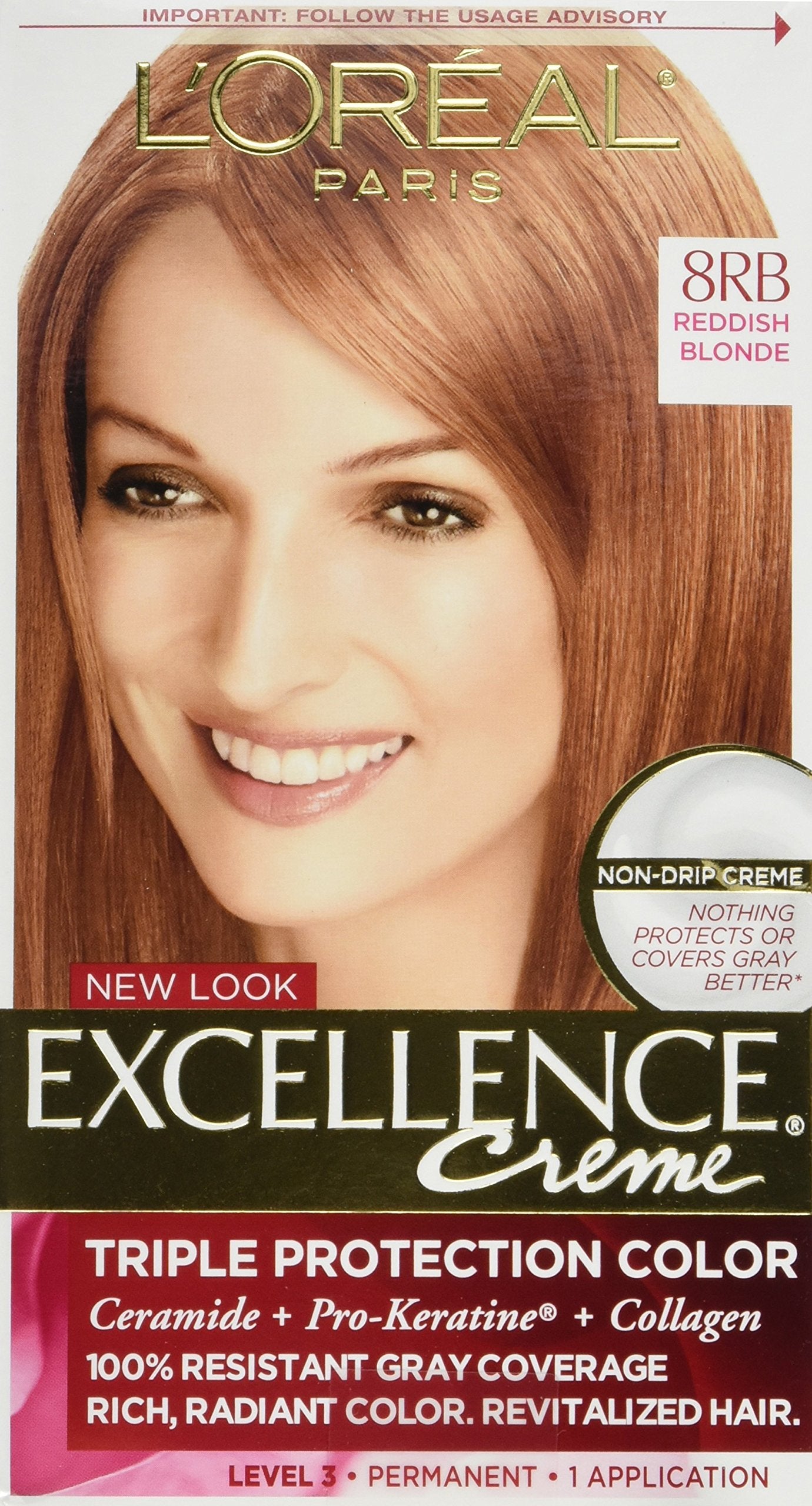 L’Oreal ParisExcellence Creme 8RB Medium Reddish Blonde (Warmer) 1 Each (Pack of 4)