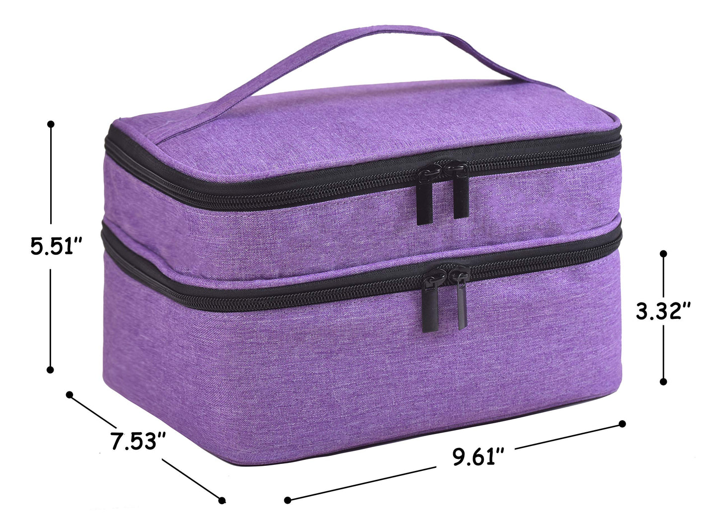 ZFZGFRCS Nail Polish Organizer- Holds 30 Bottles Nail Supply Organizers and Storage Double-layer Nail Bag Organizer Case Nail varnish Organizer Nail