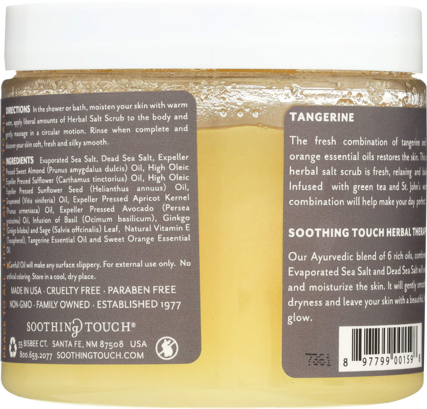 Salt Scrub; Tangerine Beauty & Personal Care Soothing Touch