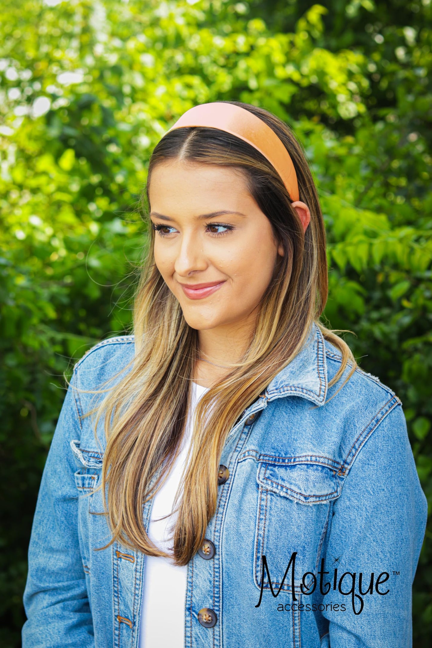 Motique Accessories Copper 2 Inch Wide Satin Headband