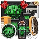 Beard Kit Beard Grooming Kit w/Beard Oil Balm Brush Comb Scissor e-Book Christmas Stocking Stuffers Gifts Ideas for Men Him Dad Boyfriend Husband Mens