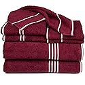 Lavish Home 8PC Bathroom Towels Set - 575GSM 100% Cotton Bathroom Essentials with 2 Bath Towels, 2 Hand Cloths, 2 Wash Cloths, and 2 Fingertip Fabric…