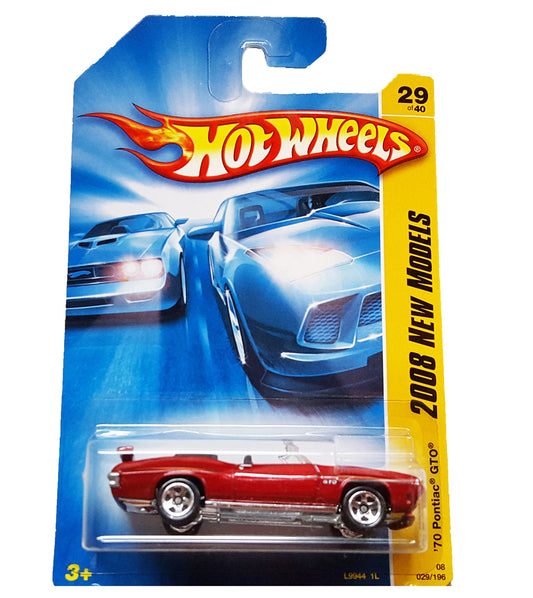 Hot Wheels 2008-029 New Models '70 Pontiac GTO 1:64 Scale RED