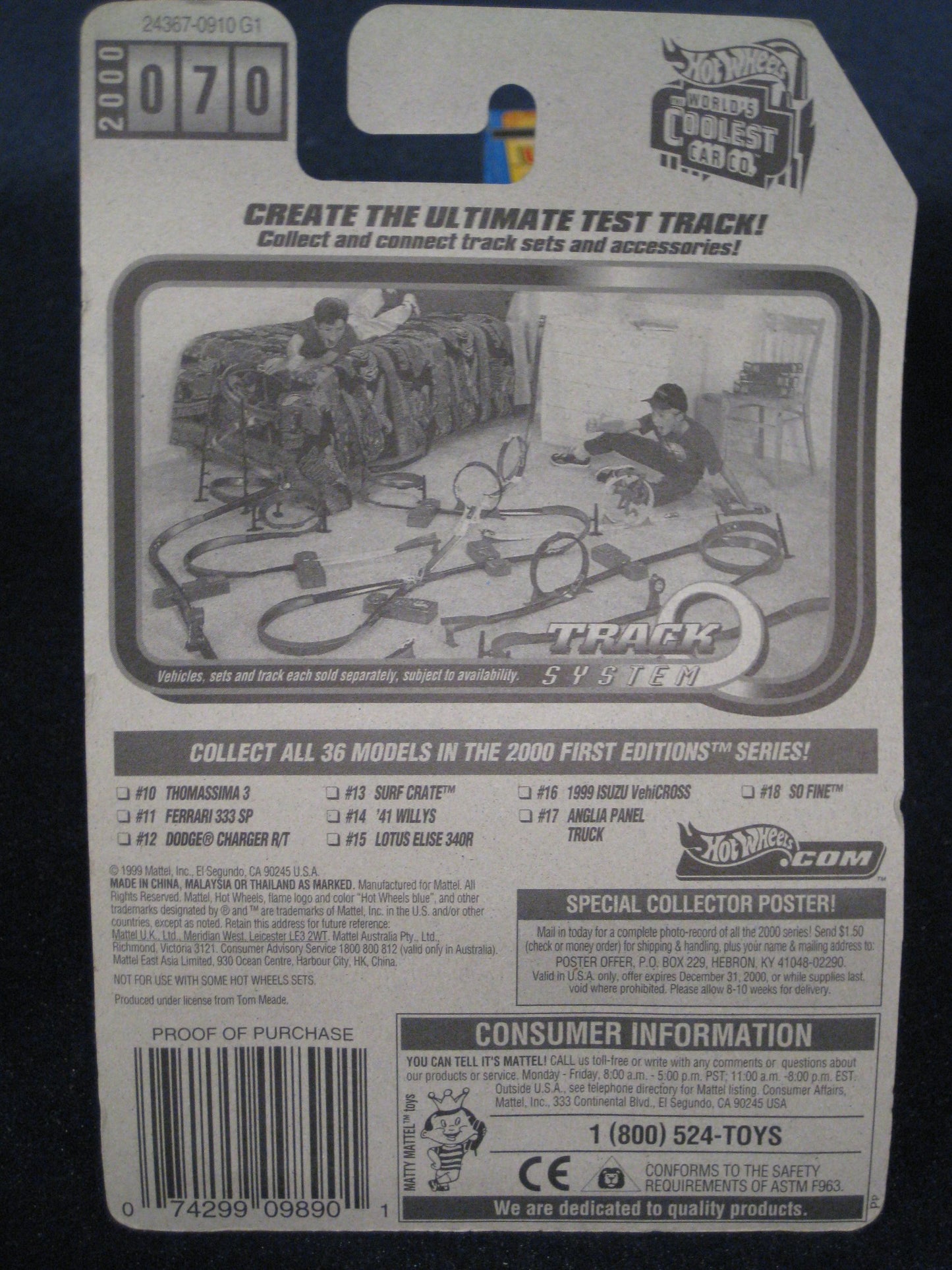 Hotwheels Thomassima 3-2000 1st Editions #10 of 36 #070