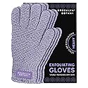 Brooklyn Botany Exfoliating Gloves for Bath and Shower - Heavy Duty Exfoliating Body Scrubber for Massage and Dead Skin Remover for Body - 2 Pairs