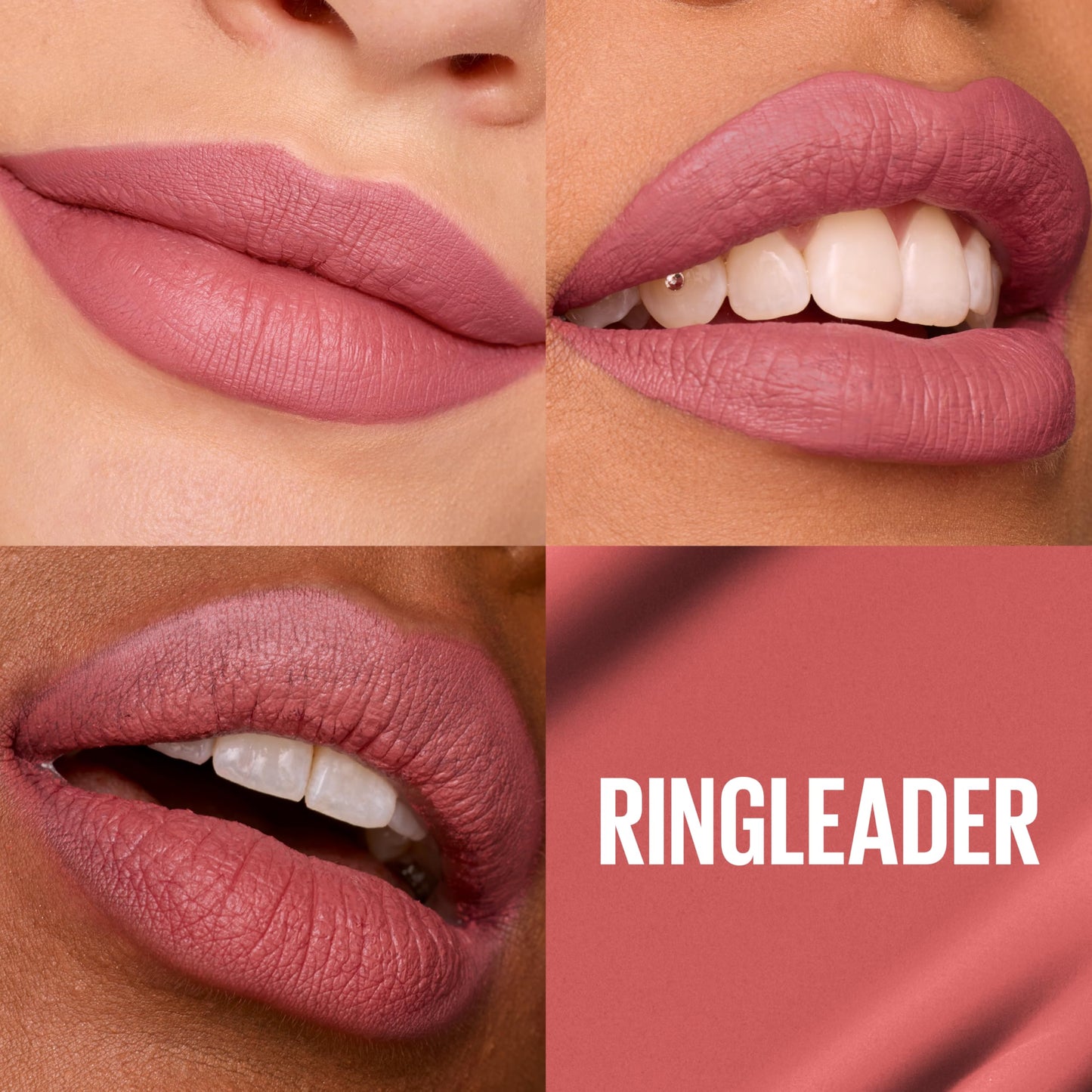 Maybelline Super Stay Matte Ink Liquid Lipstick Makeup, Long Lasting High Impact Color, Up to 16H Wear, Ringleader, Mauve Pink, 1 Count, Packaging May