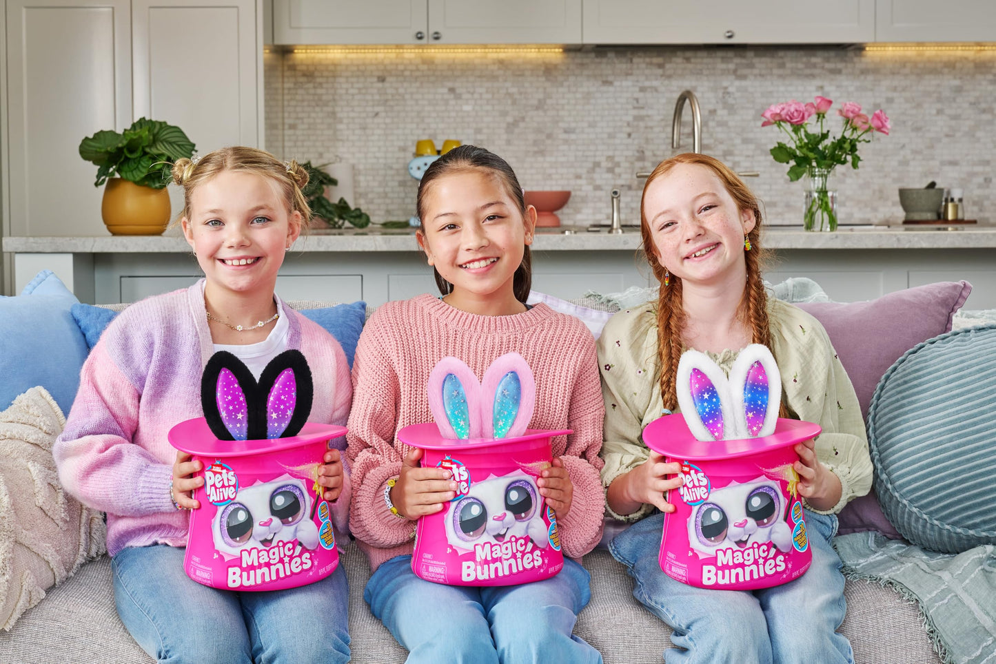 Pets Alive Magic Bunnies (Candy) by ZURU Electronic Plush Unboxing Surprise Interactive Magic Toy