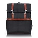 McKleinUSA Element, 1680D Ballistic Nylon with Leather Trim, 17" Nylon, Two-Tone, Flap-Over, Laptop & Tablet Backpack, Black (78475)