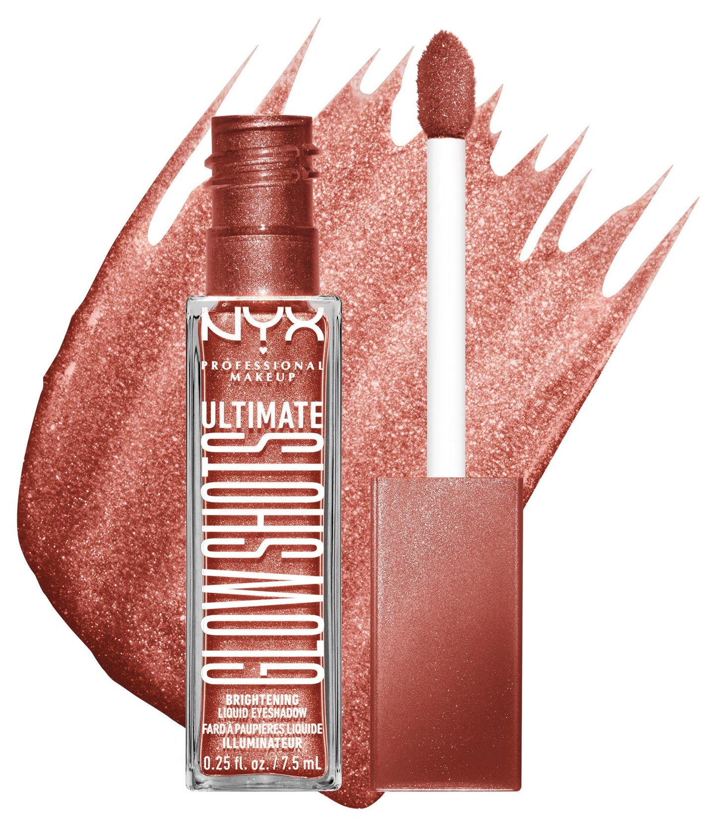NYX PROFESSIONAL MAKEUP Ultimate Glow Shots, Liquid Eyeshadow, Long-Lasting Shimmer Eye Shadow with Vitamin C - Mango Moment