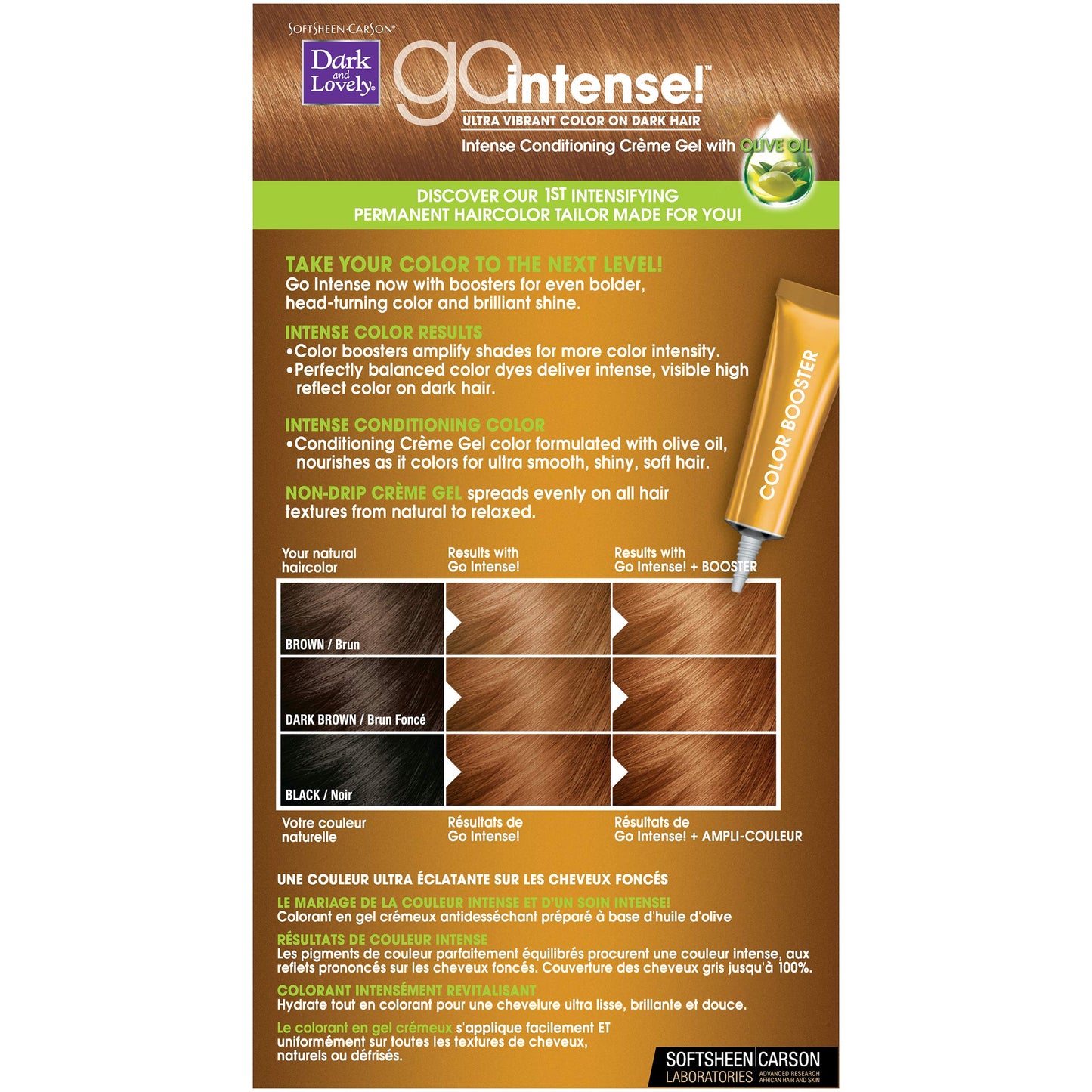SoftSheen-Carson Dark and Lovely Go Intense Ultra Vibrant Color on Dark Hair, Golden Blonde 10 (Packaging May Vary)