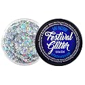 Art Factory Starstruck Silver Chunky Body Glitter Gel - Holographic Cosmetic Glitter for Face, Hair & Body - Festival Rave Makeup, Long Wear Hair