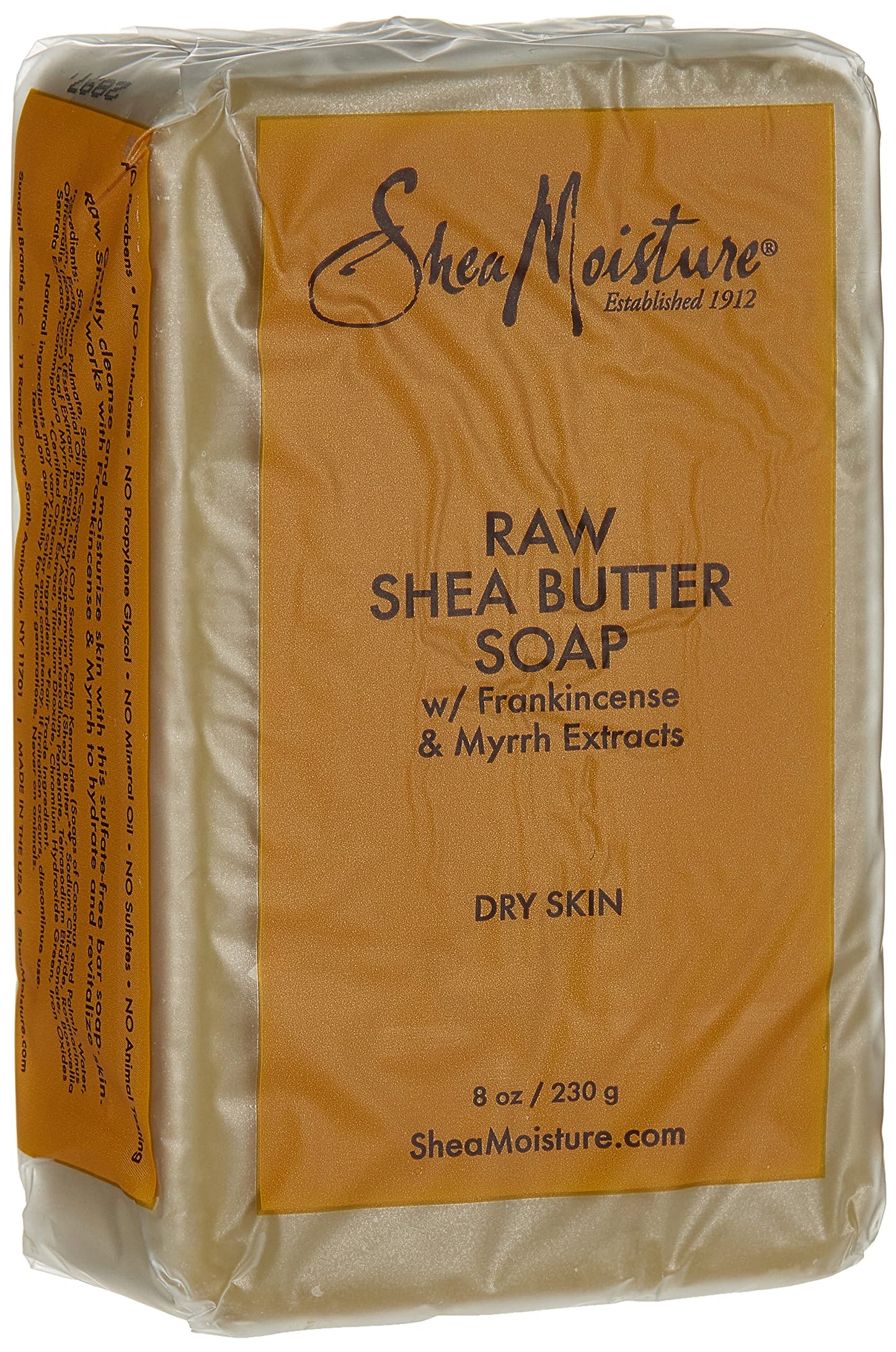 Shea Moisture Soap 8 Ounce Bar Raw Shea Butter (Pack of 3)