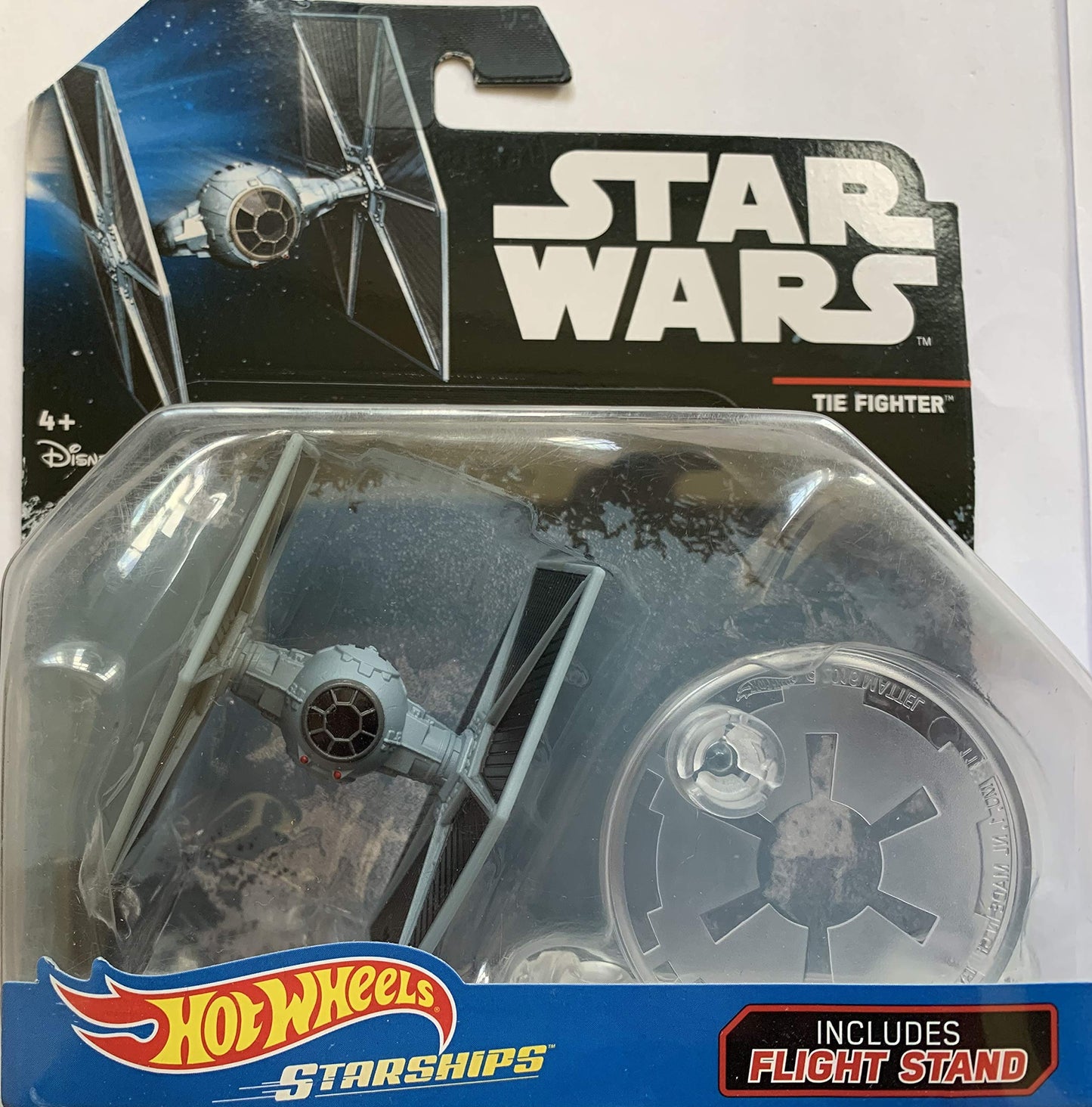 Hot Wheels Star Wars Rogue One Starship Vehicle, TIE Fighter, Blue