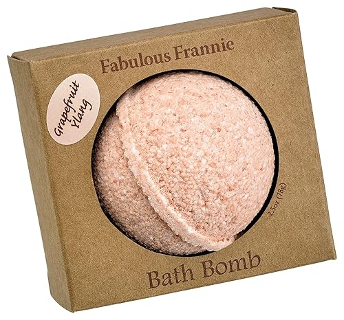 Fabulous Frannie Grapefruit Ylang Ylang Natural, Handmade Bath Bomb, Rich in Essential Oil, Salt, Coconut Oil, Witch Hazel, Ultra Plush Spa Fizzies…