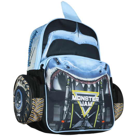 INTIMO Monster Jam Megalodon Backpack - Shark 3D Monster Truck Kids School Book Bag or Travel Daypack