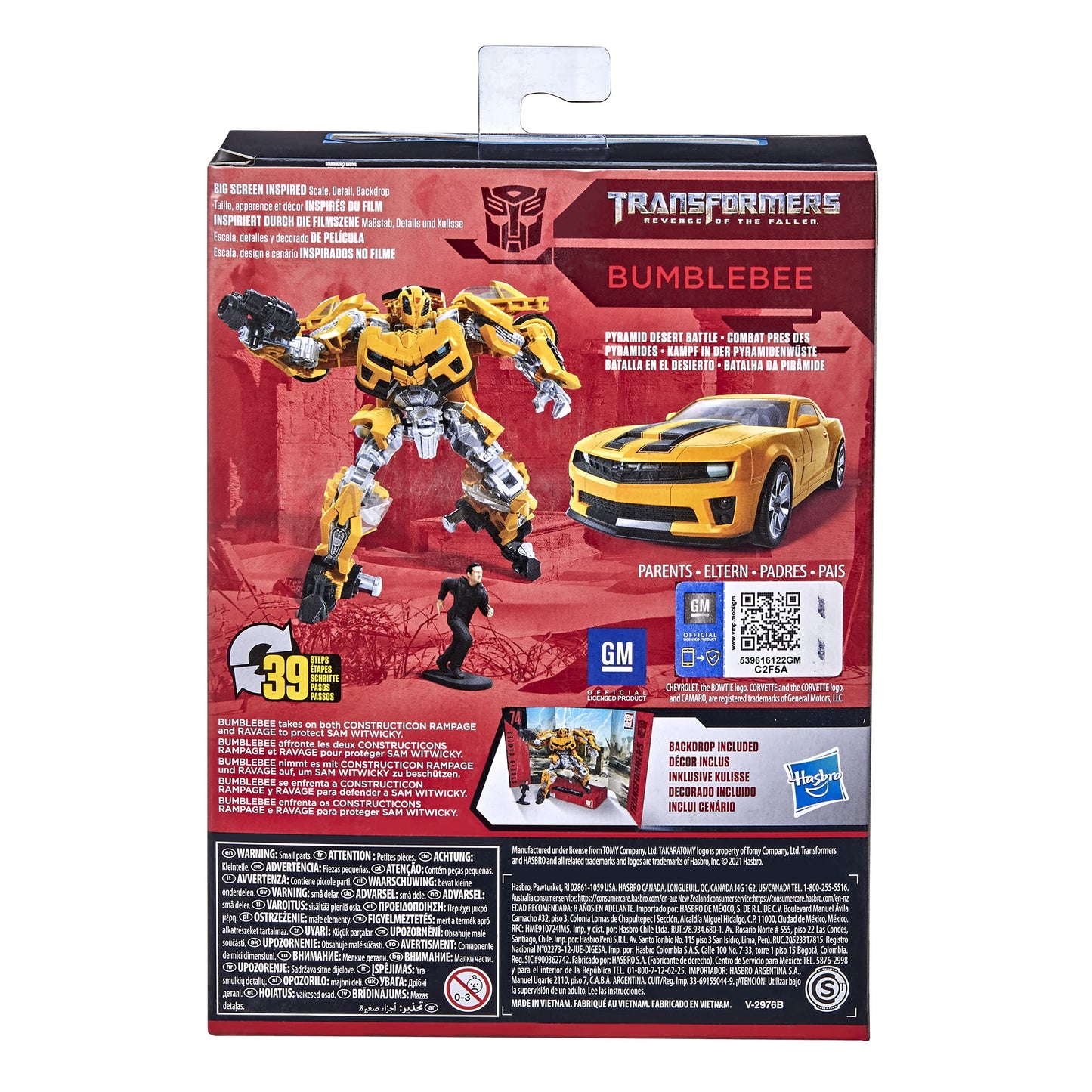 Transformers Toys Studio Series 74 Deluxe Class Revenge of The Fallen Bumblebee & Sam Witwicky Figure, Ages 8 and Up, 4.5-inch