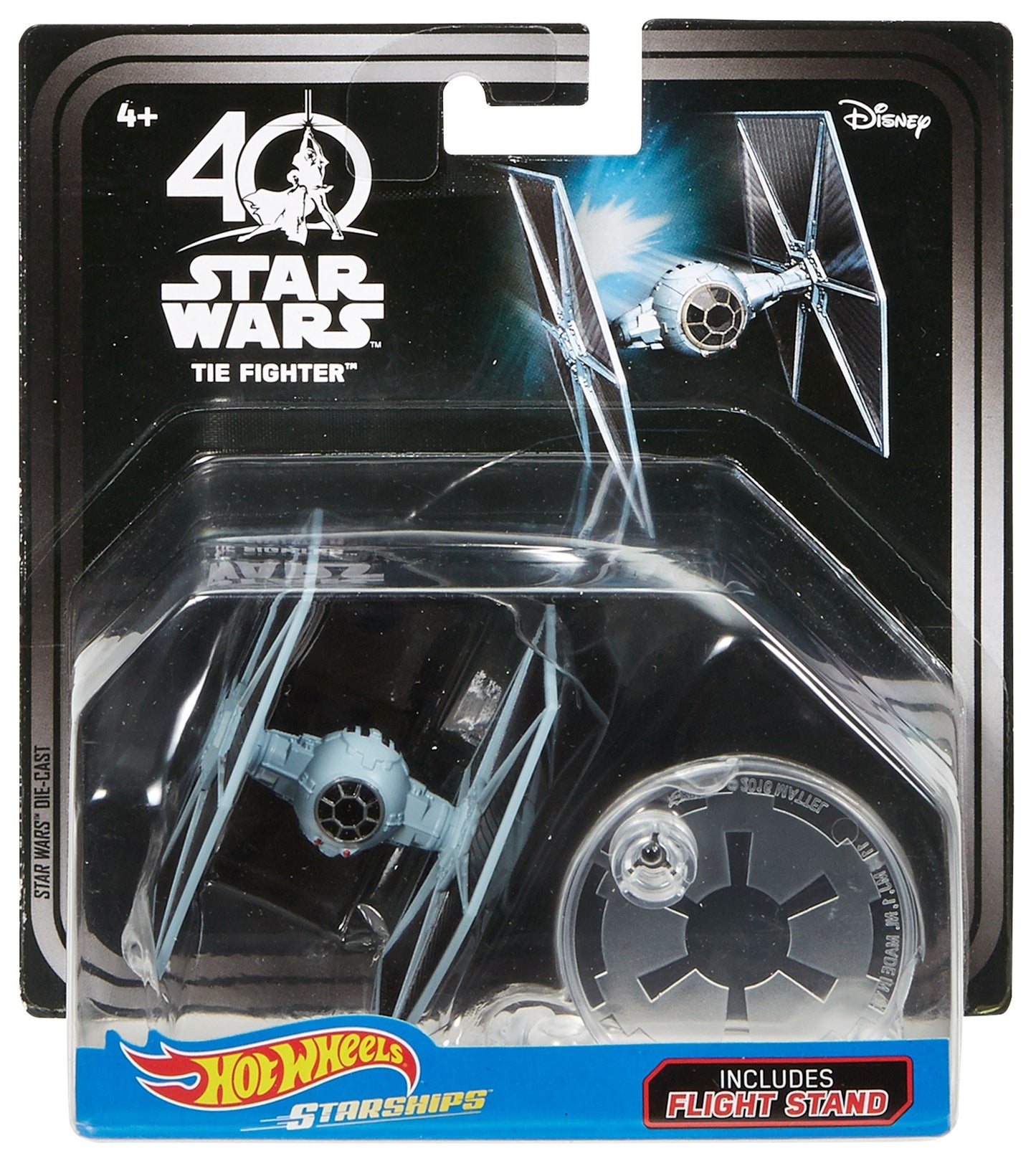 Hot Wheels Star Wars Starships 40th Anniversary Tie Fighter Vehicle