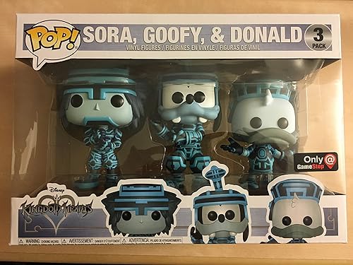Pop! Disney Kingdom Hearts Sora, Goofy, & Donald Tron Suits (Gamestop Exclusive)