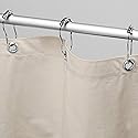 Bean Products Organic Cotton Stall Shower Curtain (Natural), [70" x 74"] | All Natural Materials | Works with Tub, Bath and Stall Showers