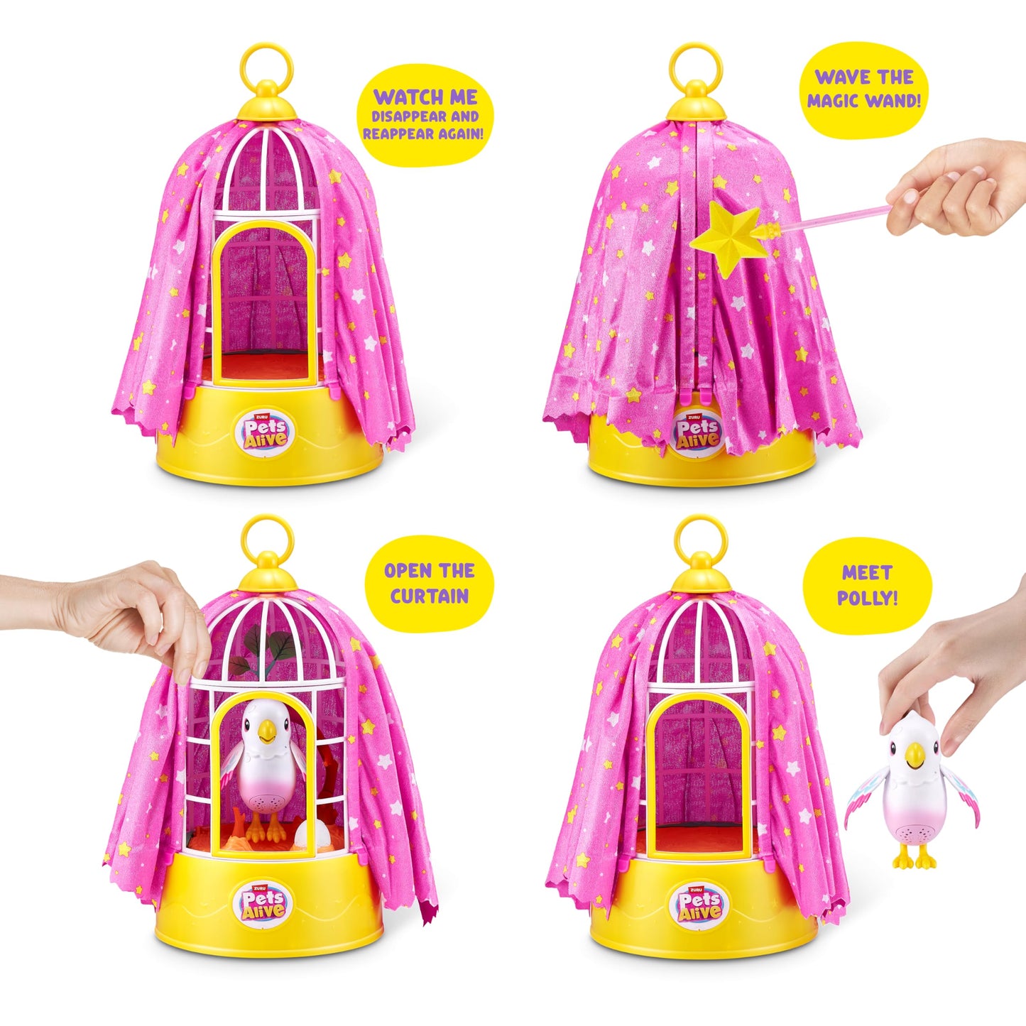 Pets Alive Polly The Magic Bird by ZURU, Robotic Toy Pet Bird