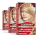 Revlon ColorSilk with Bond Repair Complex, Blonde Permanent Hair Color, 100% Gray Coverage, Ammonia Free Hair Dye, Vegan Keratin, 81 Light Blonde