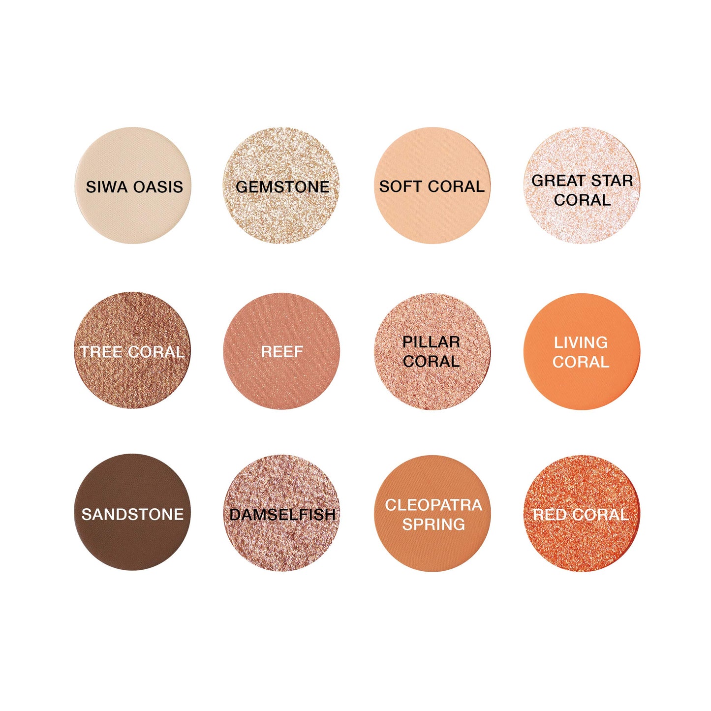 EBIN NEW YORK Coral Oasis - Secret of Pharaoh Eyeshadow Palette, Highly Pigmented and Blendable, Cruelty-Free, Long-Lasting Matte & Shimmer