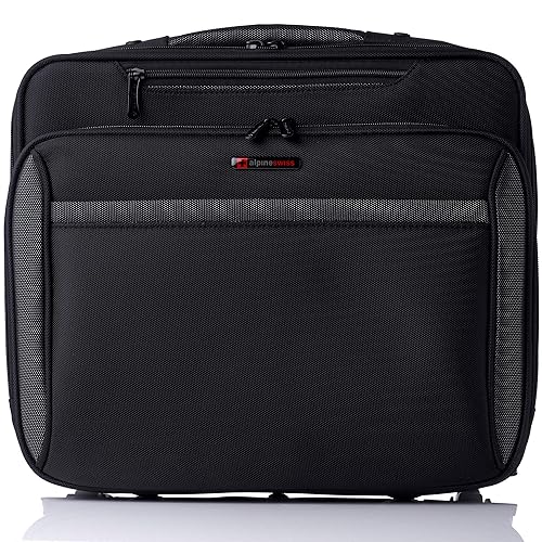 Alpine Swiss Rolling Laptop Briefcase Wheeled Overnight Carry on Bag Up to 15.6 Inches Notebook - Carries Legal Size Files