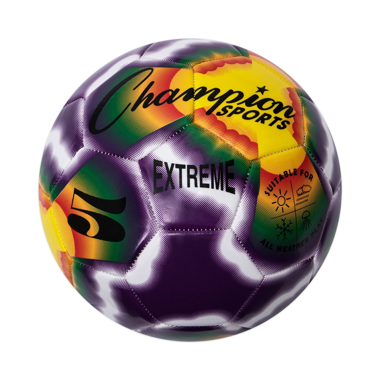 Champion Sports Extreme Tie Dye Size 5 Composite Soccer Ball