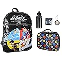 INTIMO Nickelodeon Avatar The Last Airbender Characters Aang Zuko Katara Sokka 5 PC Backpack Lunch box Icepack Water Bottle Set