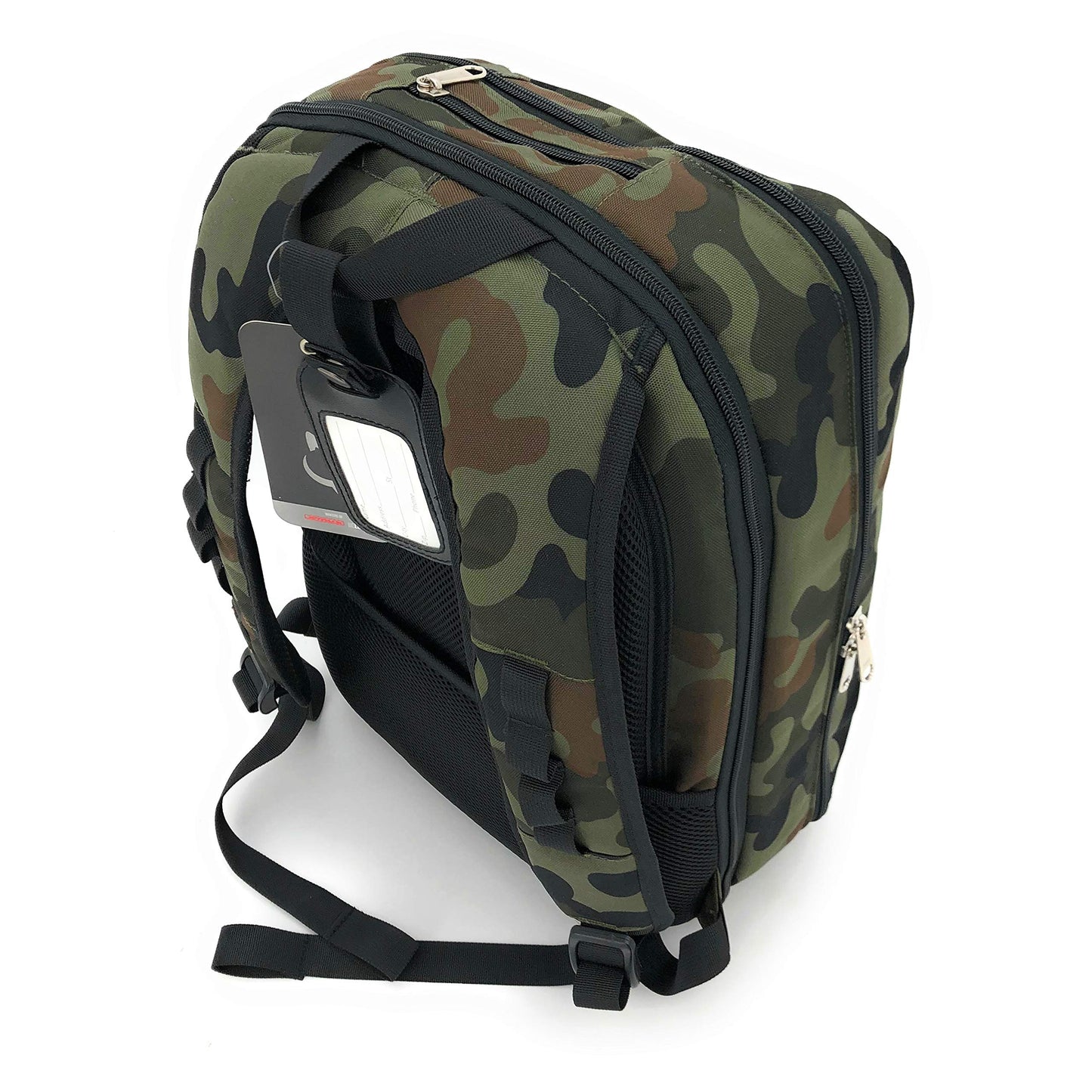 Jetpack Slim Backpack for DVS, Mobile, or Club DJ Gig Set, Bag Carry Laptop, Stand, Tablet, Headphone, Vinyl Records, USB Mobile Devices, Needle Case, Cables, Microphone & More. TSA Compliant (Camo)