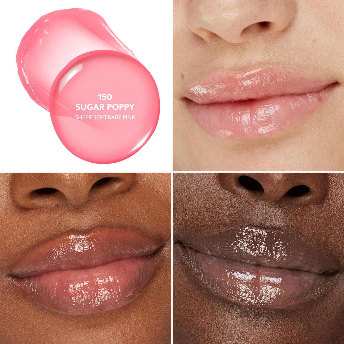 COVERGIRL Clean Fresh Yummy Big Oil Stick, Flavored Lip Oil, Dewy Finish, Non-Greasy - 150 Sugar Poppy (Sheer Soft Baby Pink) Beauty and Personal Care COVERGIRL