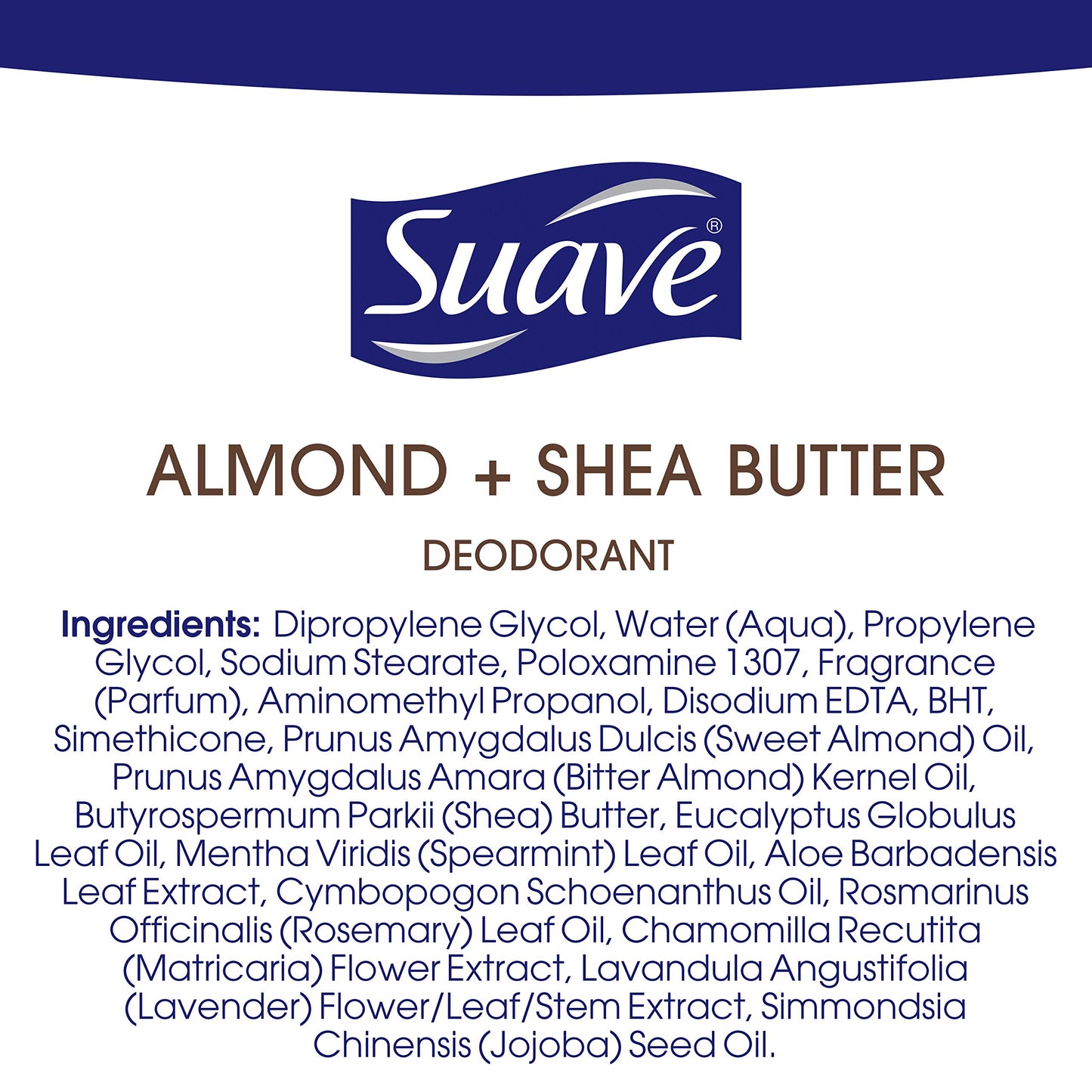 Suave Aluminum Free Deodorant for Women 24-Hour Odor Protection Almond & Shea Butter Cruelty-Free 2.6 oz Beauty and Personal Care Suave