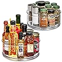 Sorbus 9 Inch Clear Lazy Susan Organizer, Turntable Organizer for Spice Organization for Cabinet, Lazy Susan Turntable for Kitchen, Home, Office…