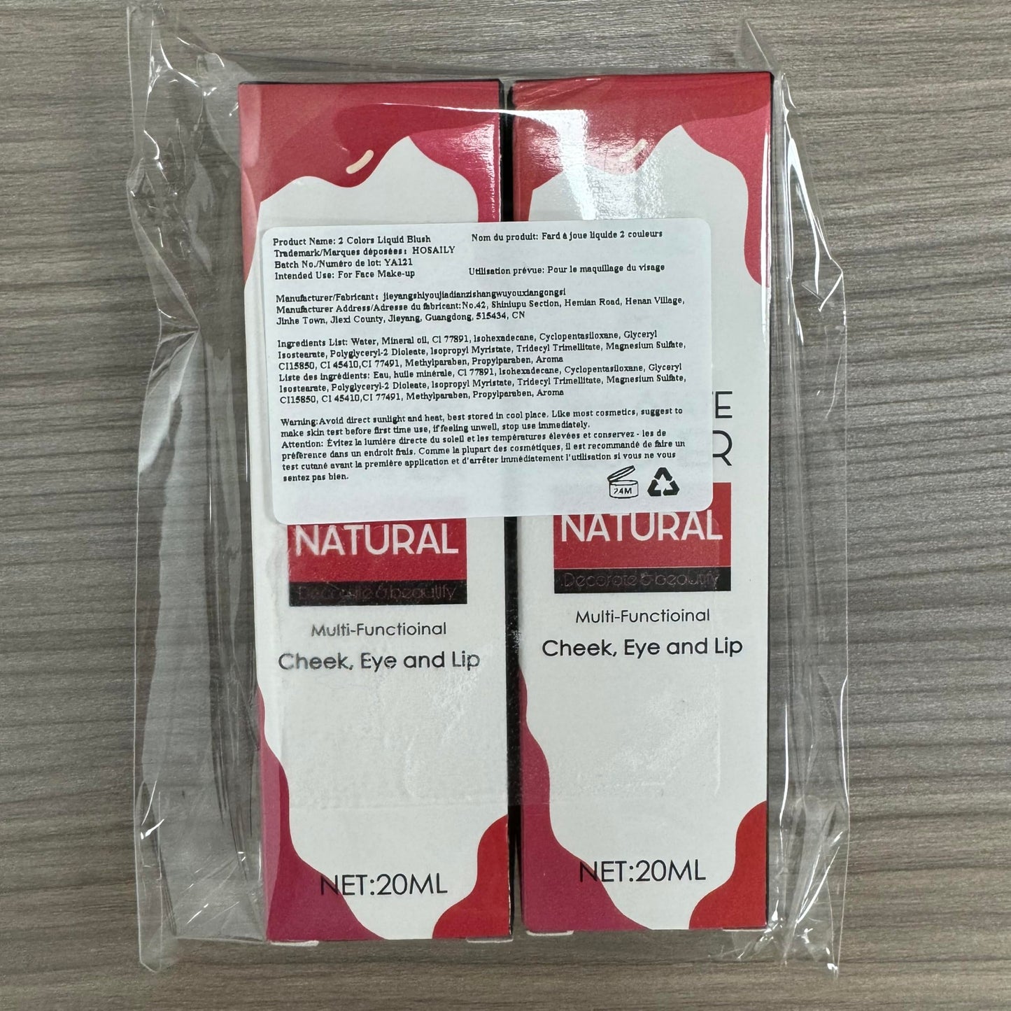 HOSAILY 2 Colors Liquid Blush Lightweight Cream Blush Makeup Waterproof and Long Lasting Natural Gel Cream Liquid Blush for Cheek (#03, 04)