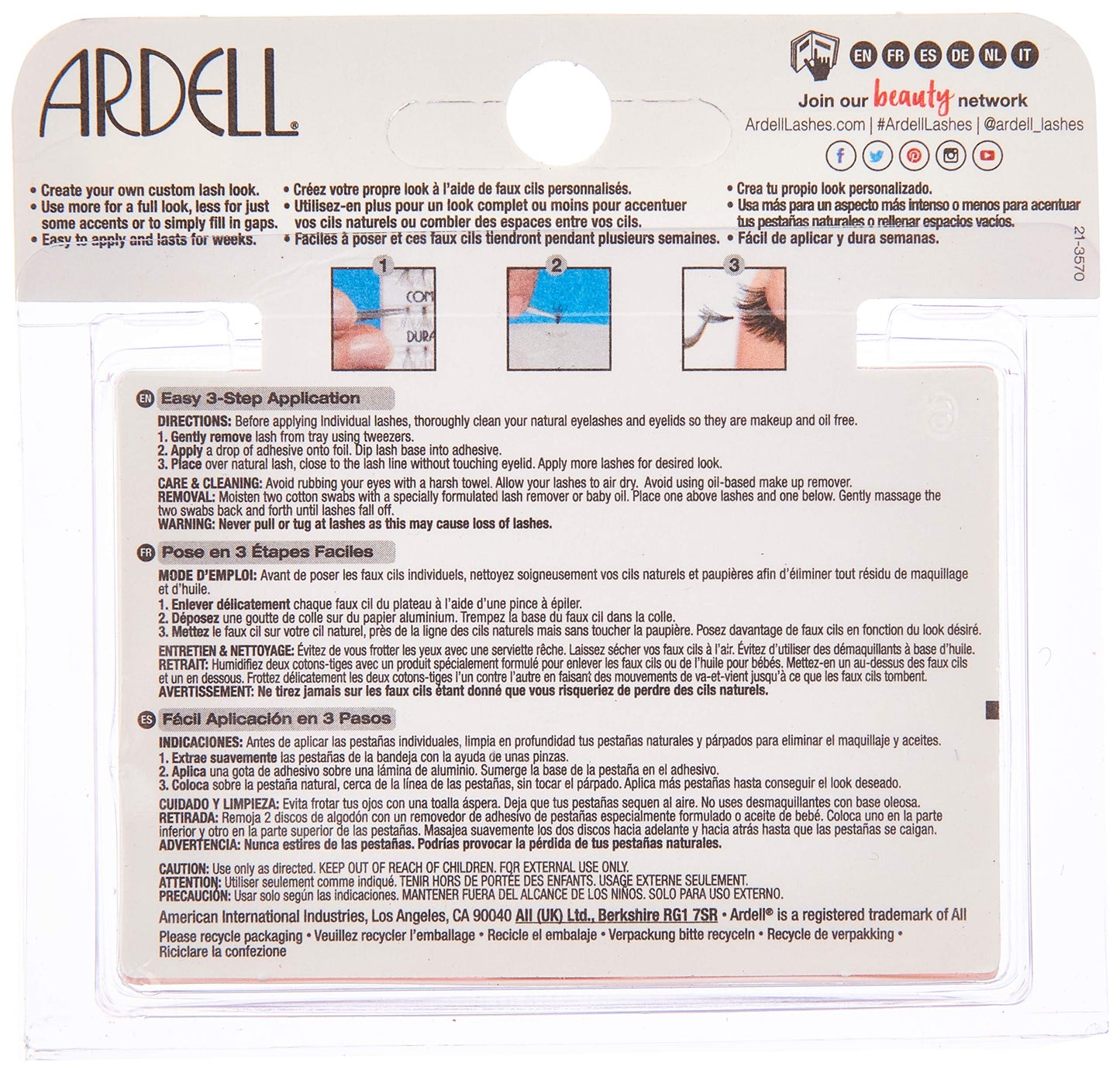 Ardell DuraLash Naturals Flare Individual Lashes, Short Black 56 ea (Pack of 2)