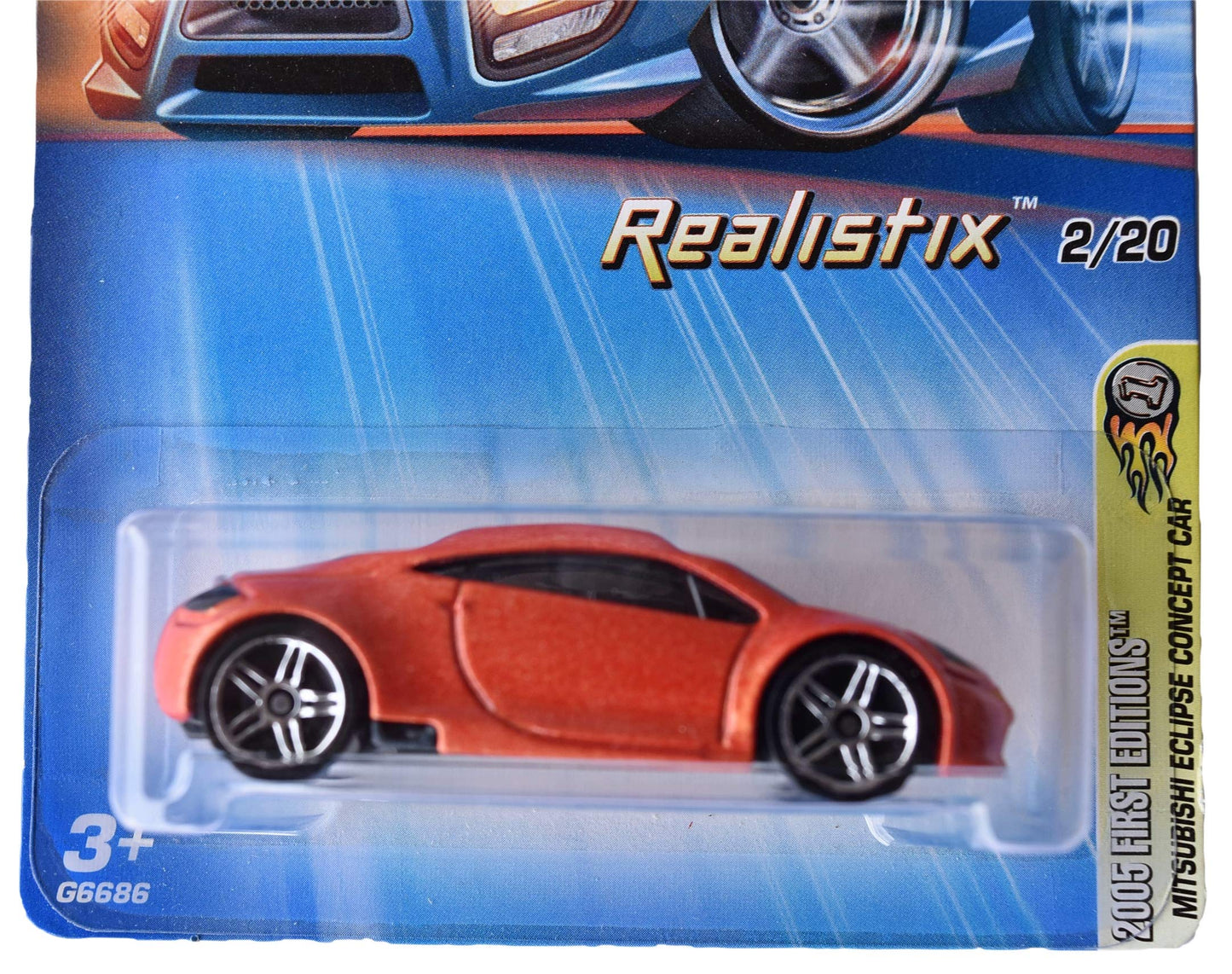Hot Wheels 2005 First Editions Mitsubishi Eclipse Concept Car Realistix 2/20 [5pr], Orange
