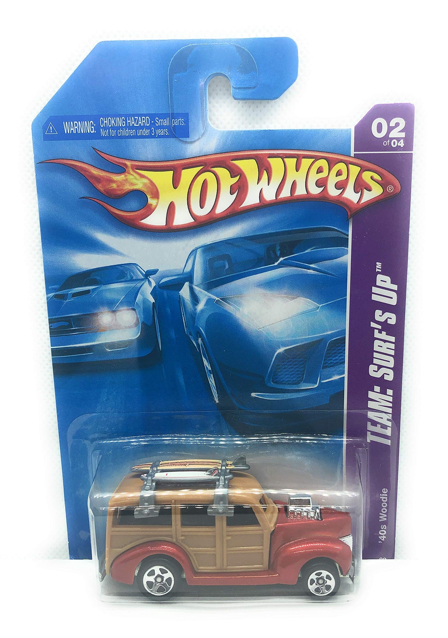 Hot Wheels 2008 118 Team: Surf's Up # 2 of 4 Reddish Copper '40s Woodie 1:64 Scale