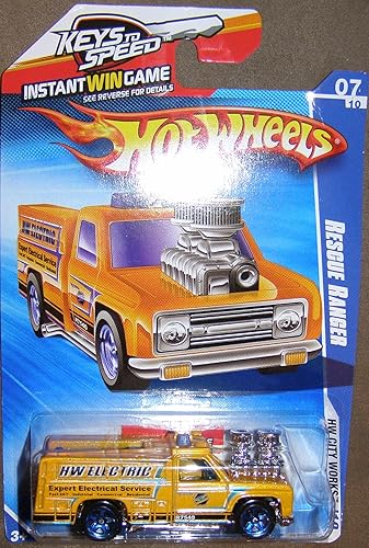 Hot Wheels 2010 115/240 HW City Works 07/10 Keys to Speed Card Orange HW Electric Rescue Ranger