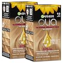 Garnier Olia Hair Color, Ammonia-Free Permanent Hair Dye, Oil-Powered Formula for 100% Gray Coverage and 3x Shinier Hair, Vegan & Cruelty Free, 9.0