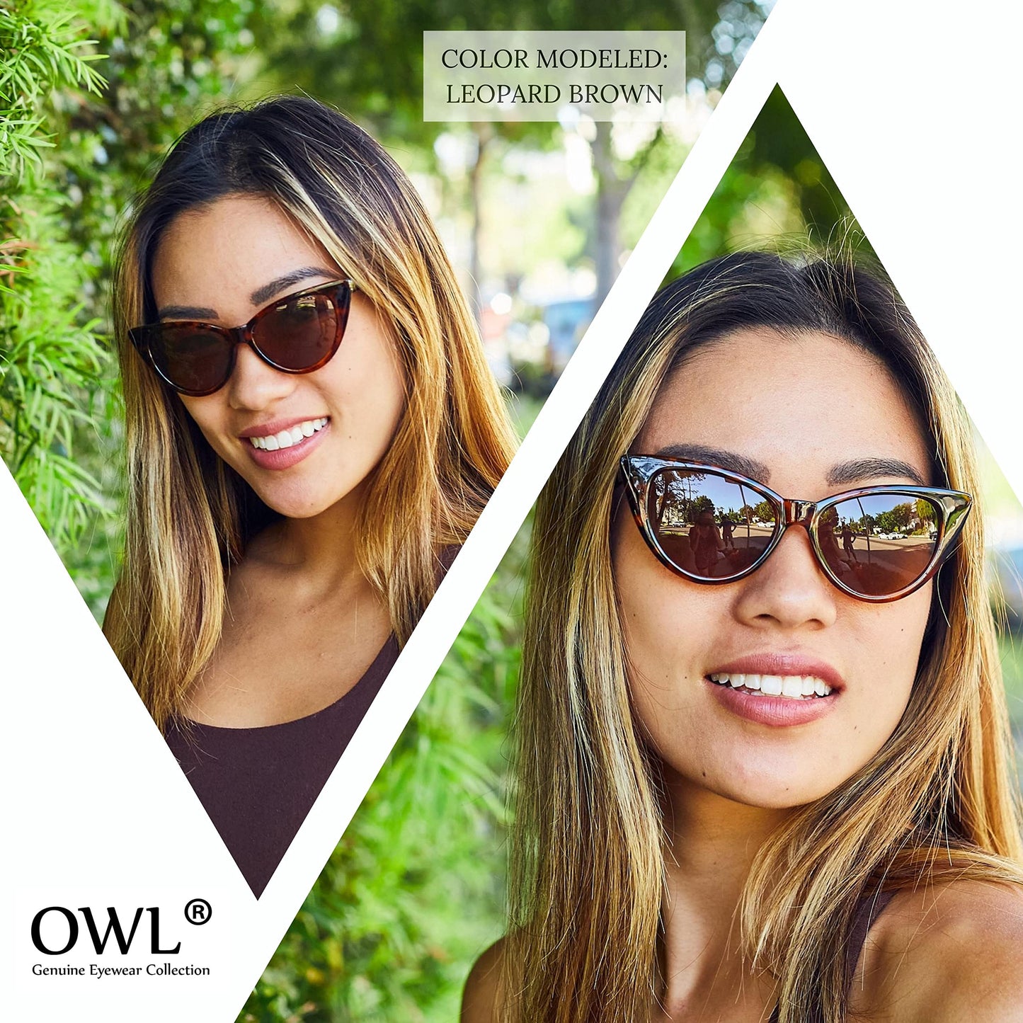 OWL Cat Eye Sunglasses for Women Retro Vintage 1950s - White Frame Smoke Lens